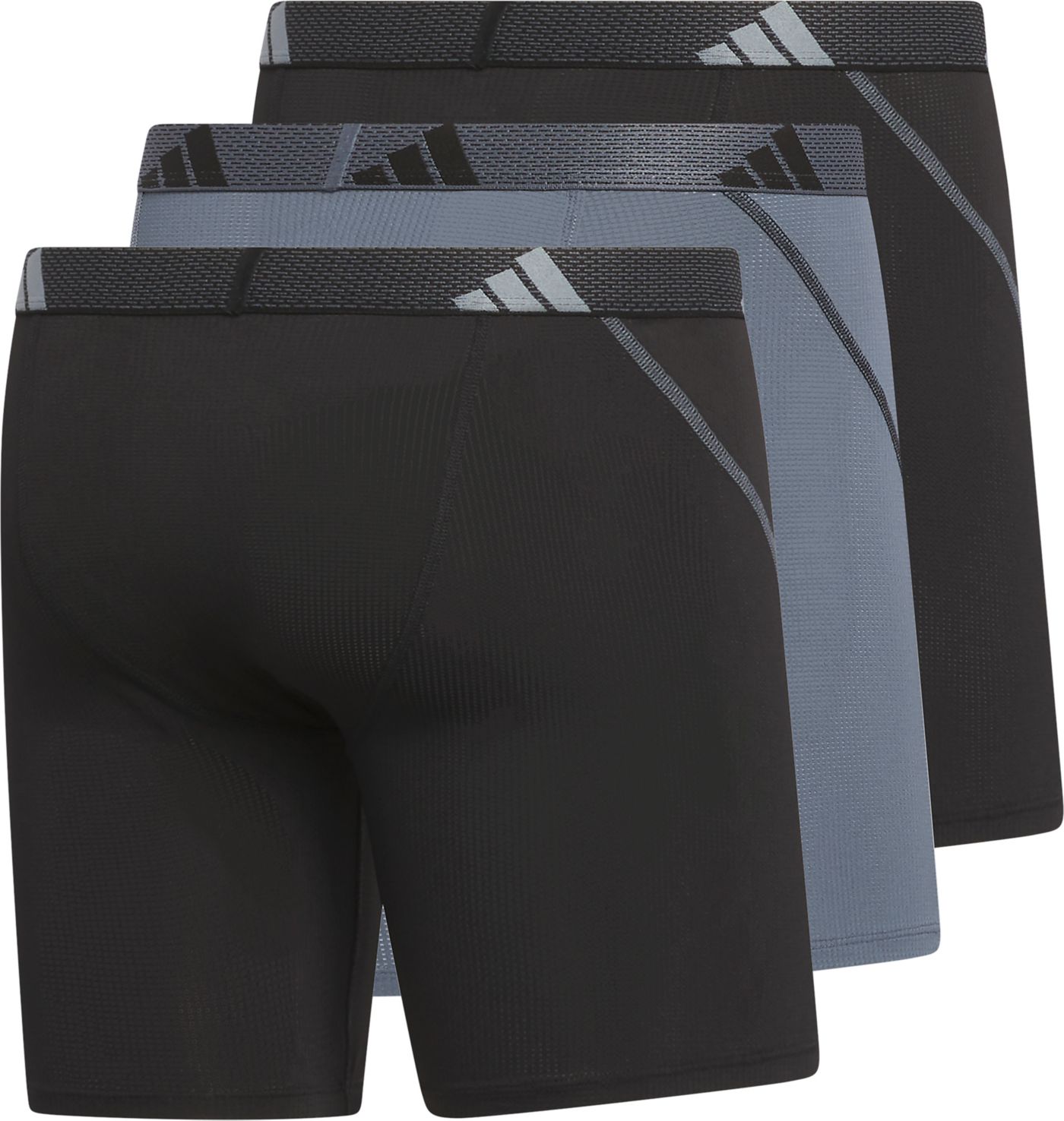 Adidas Men s Performance Mesh Boxer Briefs 3 Pack XL Black Onix Grey Black